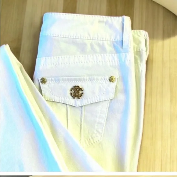 VINTAGE Roberto Cavalli couture jeans Wide legged Boot cut Gorgeous gold accents - Picture 10 of 16